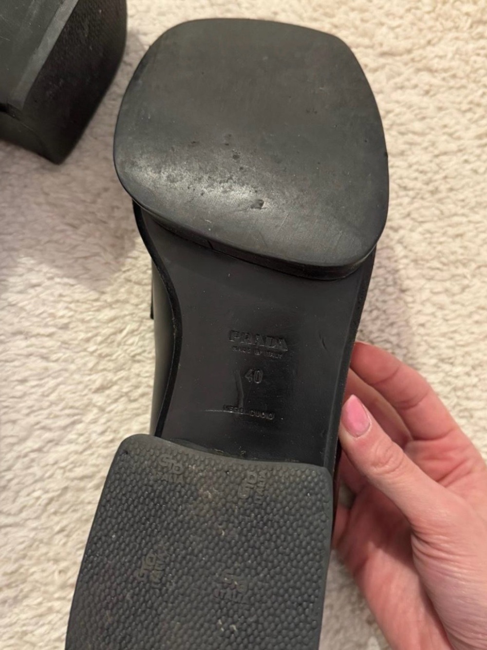 Prada Rare Black Leather Loafers - Picture 4 of 9